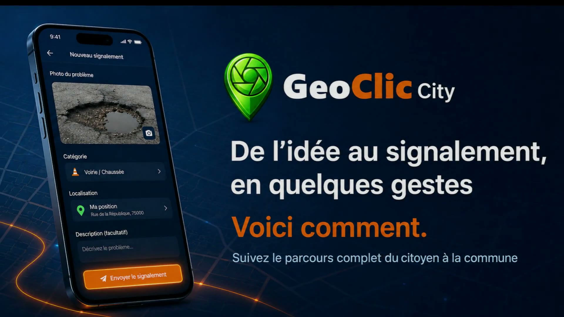 Aperçu de la démonstration signalement citoyen